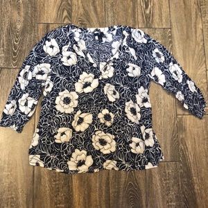 Gap Floral 3/4 Sleeve Blouse
